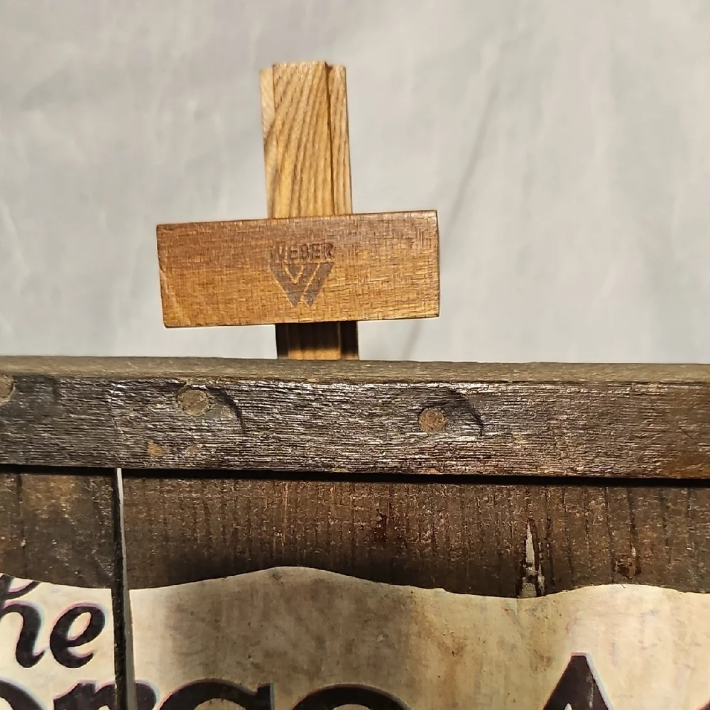 Vintage Pierce Arrow Car Advertisement On Rustic Wood